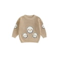 thumbnail image 1 of FOCUSNORM Chandails d'Halloween pour Bébé Manches Longues Col Rond Fantôme/crâne Broderie Hauts Chandails en Molleton pour Tout-Petits, 1 of 9