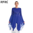 thumbnail image 2 of Vestido superpuesto de baile para mujer, Top con falda larga, Túnica de actuación de baile de Ballet litúrgico, disfraz de adoración con lentejuelas brillantes, 2 of 5