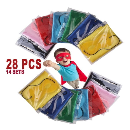 Create Your Own Superhero Costume (14 Sets) Child Superhero Capes and Masks