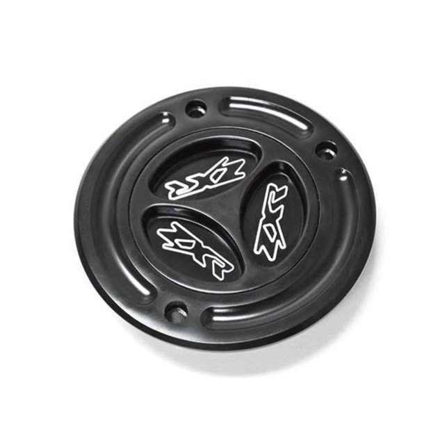 Keyless Gas Cap for Kawasaki Logo Engraved Twist Off Fueltank Fuel Cap, Black