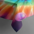 thumbnail image 3 of Rainbow Tie Dye Mandala Pattern Rectangle Tablecloth 60"x84",Waterproof Polyester Rectangle Table Cloth, Wipeable Spillproof Polyester Tablecloth for Dining, Camping, Indoor and Outdoor, 3 of 5