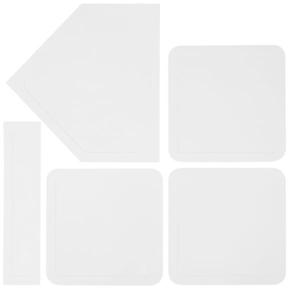 BERTDOMD 5pcs Rubber Base Kickball Baseball Base Softball Rubber Plate Baseball Plate for Training Baseball