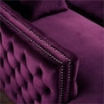 thumbnail image 6 of Brika Home 120" Velvet Tufted Left Facing Sectional in Purple, 6 of 9