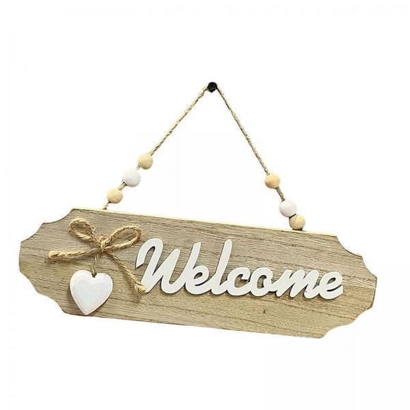 3 Letreros De Madera Para Colgar En La Puerta Con Lazo, Colgador De Puerta Para Decoración De La Puerta Delantera Del Porche, Bienvenidos De Madera
