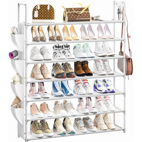 Shoe Rack 5 Tier Shoe Organizer Storage 20-25 Pairs Shoes Rack for Closet Shoes Rack Organizer Entryway Shoe Holder Space Saving Shoe Shelf Shoe Stand Large Tall Shoes Tower Garage Door