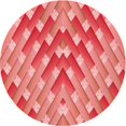 thumbnail image 1 of Ahgly Company Indoor Round Patterned Ferrari Red Area Rugs, 5' Round, 1 of 6