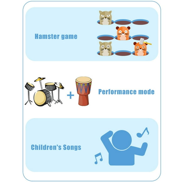 Instrumentos musicales para bebés, juguetes, juego de batería de Piano multifunción, xilófono, juguetes educativos para bebés