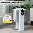 thumbnail image 3 of Resenkos Small Portable Room Heaters,Heater, Portable Heater,1500W Electric Space Heater Oil Filled Radiator Heater with Foldable Rack-White, 3 of 8