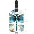 thumbnail image 6 of Square 2Pack PU Leather Dragonfly Cruise Luggage Tag with Privacy Cover and Name ID Tag for Travel Handbags Backpacks Luggage Tags, 6 of 6