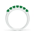 thumbnail image 2 of ANGARA Natural Shared Prong Set Half Eternity Emerald Wedding Band in 14K White Gold for Women (Size-3.1mm) | May Birthstone, Birthday, Anniversary, Jewelry Gift for Women | Natural Emerald Ring, 2 of 9