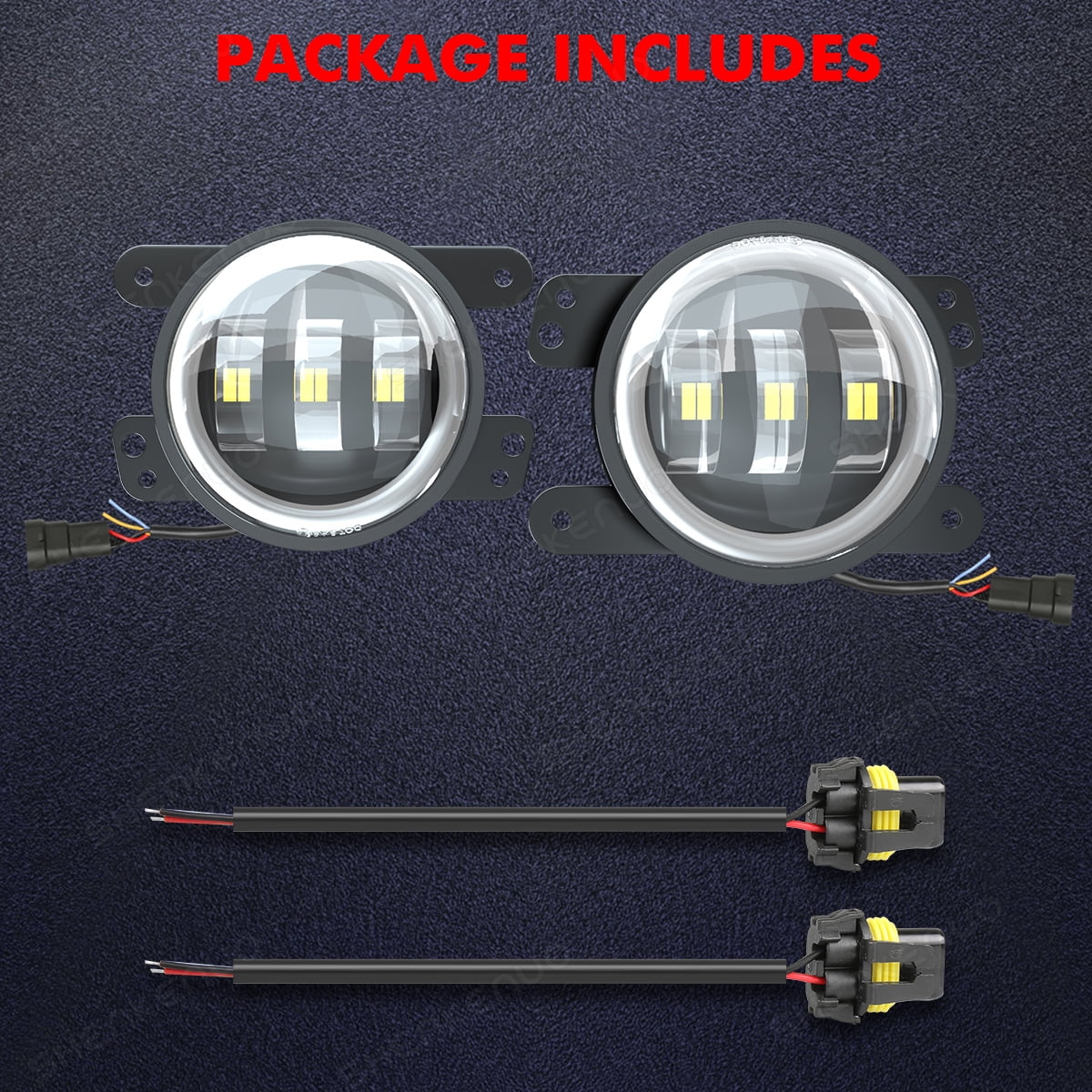 For Jeep Grand Cherokee 2011~2013 4" Round LED Fog Light DRL Light White Amber