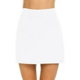 thumbnail image 3 of YUEJUIR Skorts for Women Womens Casual Solid Tennis Skirt Yoga Sport Active Skirt Shorts Skirt Skirts for Women Golf Skirts for Women Skort (White,S), 3 of 5