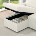 thumbnail image 3 of 85“ Sofa Bed with Pull Out Couch, 3 Seater Sleeper Sofa with Storage Chaise for Living Room, Square Handrail with Copper Nail, Chenille-Beige, 3 of 9