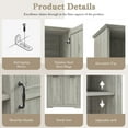 thumbnail image 6 of Euroco Bathroom Storage Cabinet with Doors and Drawers, Tilt-Out Laundry Hamper, Multiple Storage Space, Freestanding Style, Open Shelve, Adjustable Shelf, Oak, 6 of 9