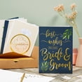 thumbnail image 3 of Wedding Greeting Cards - 24-Pack Wedding Congratulations Cards Bulk, Gold Foil Floral Design, Envelopes Included,, 3 of 5