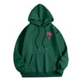 thumbnail image 6 of YDFCWXW Y2K Hoodie for Women Teen Girls Hibiscus Embroidered Pullover Hooded Top Cute Floral Preppy Hoodies Sweater Sweatshirts Green, L, 6 of 7