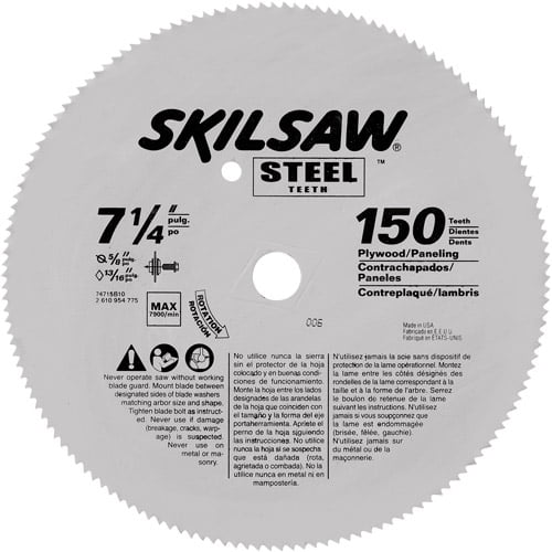 Skil 71/4" 150Tooth Steel Circular Saw Blade, 74715
