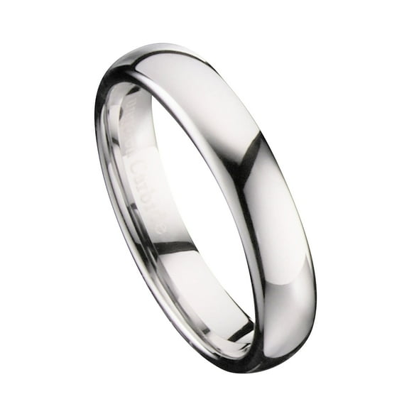 4mm Mirror Polished Comfort Fit Ring Tungsten Carbide Wedding Band
