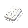 thumbnail image 2 of Power Strip with 10 AC Outlets and 4 USB Ports, 140 cm / 4.6 ft Extension Cord, US Plug, On/Off with Light, Desktop Charging Station for Home Dorm, 2 of 5