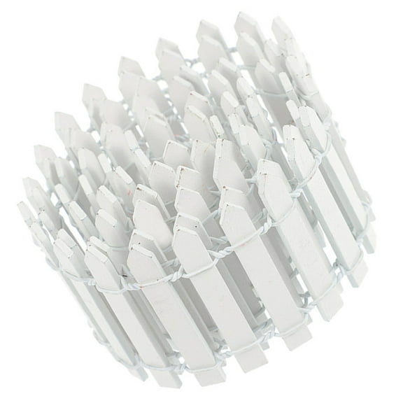 Romansa Miniature Wooden Picket Fence Ornament, White, Garden Fencing Decoration