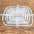 thumbnail image 2 of 2 Juegos de Tapas Elásticas de Silicona, Cocina Alimentaria con Etiquetas Prácticas para Tazones, Tazas, Transparentes Macarena Tapas elásticas de silicona, 2 of 8