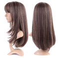 thumbnail image 2 of Perruque Synthétique Bouclée Longue avec Franges Cheveux Courts Perruques Résistant à la Chaleur Pleine Perruque Pleine Tête pour les Femmes Blondes, 2 of 4