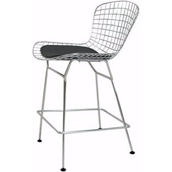 Tabouret de comptoir Bertoia Nicer Furniture en noir
