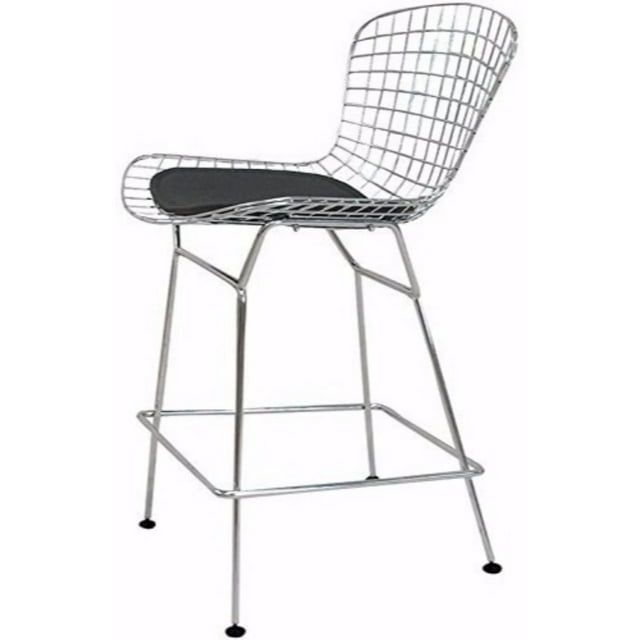 Tabouret de comptoir Bertoia Nicer Furniture en noir