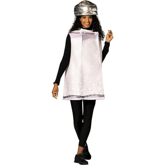 Rasta Imposta Salt Shaker Glass Bottle Halloween Costume, Unisex Adult One Size