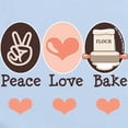 thumbnail image 2 of CafePress - Peace Love Bake Bakers Baking Infant Onesie - Baby Light Bodysuit, Size Newborn - 24 Months, 2 of 4