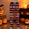 thumbnail image 2 of Satingcolo Men's Halloween Printed Drawstring Pajama Pants Comfortable Sleepwear with Fun Halloween Pattern for Lounging and Sleeping at Home, 2 of 6