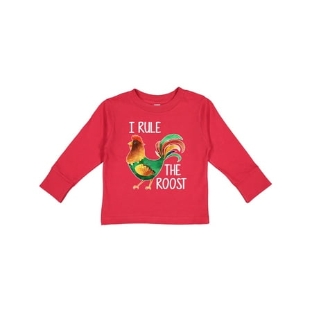 

Inktastic Farmer I Rule The Roost Rooster Gift Toddler Boy or Toddler Girl Long Sleeve T-Shirt