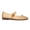 Beige, variant on LUCKY STEP Womens Jelly Ballet Flats Buckle Strap Lightweight Mesh Clear Beach Sandals,Transparent