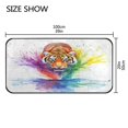thumbnail image 4 of Long Floor Mat 39x20Inch Kitchen Mat Bathroom Mat Living Room Mat Bedroom Mat, Absorbent, Delicate Fabric, No Ball, Do Not Fade Rainbow Beautiful Tiger, 4 of 8