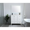 thumbnail image 6 of Elegant Kitchen and Bath 36 inch Single Bathroom Vanity in White with Backsplash, 6 of 8