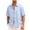 Light Blue, variant on Men's Knitted Button Down Shirts, Summer Short Sleeve Loose Fit Lapel Business Shirts Soild Color Lightweight Beach Shirt with Pockets Army Green XXL
