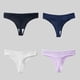 thumbnail image 1 of TrowBridge-tangas de algodón de 4 unids/set para mujer, bragas transpirables, ropa interior cómoda, lencería Sexy, Tanga a rayas, parte trasera en T, 1 of 4