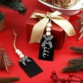 thumbnail image 6 of 24PCS Christmas Stocking Wood Tags with Buffalo Plaid Row Farmhouse Xmas Hanging Tag with Wood Bead for Winter Decor, 6 of 7