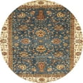 thumbnail image 1 of Ahgly Company Tapis Rond Abstrait Vert Brunâtre pour Intérieur, 5 Pieds Rond, 1 of 6