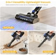 thumbnail image 3 of Cordless Vacuum Cleaner with Flexible Steering & Extendable Pole, Lightweight Wireless Rechargeable Upright Vacuum with LED Light & Wall Mount for Hardwood Floors & Carpet, 3 of 10