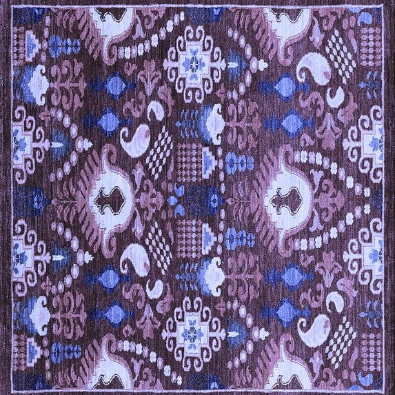 Ahgly Company Indoor Square Oriental Blue Industrial Area Rugs, 5' Square