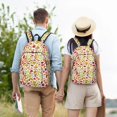 thumbnail image 6 of Balery Colorful Leaves Vintage Canvas Backpack for Men and Women - Large Capacity, Durable Travel Laptop Bag for School, Work, Hiking, and Outdoor Activities, 6 of 7