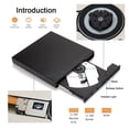 thumbnail image 2 of Slim External DVD RW CD Writer Drive Burner Reader Player Optical Drives USB 2.0 CD/DVD-ROM CD-RW For Laptop PC Chassis DVD ,Easy to Install, 2 of 6