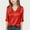 Red, variant on Fesfesfes Girls Solid Color Satin 3/4 Sleeve V Neck Casual Blouse Elegant Dressy Top for Kids Age 4 to 15 Years Comfortable Everyday Wear Soft Flowy Party Shirt(Purple,14-15Years)