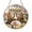 Acrylic 3.5 Inch, variant on Two Owls on Flowering Branch Stained Glass Suncatcher, Round Window Hanging, Vibrant Bird Home Decor, Gift for Nature Lovers