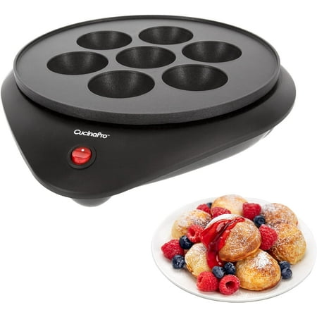 CucinaPro Ebelskiver Maker- Electric Non-stick Baker for Making Takoyaki Ebelskiver or Octopus Balls, Donut Holes & Cake Pops, Unique Danish Mini Pancakes or Dessert Treat Baking