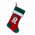 thumbnail image 1 of 18 Inches Monogram Christmas Stockings With Letters Large Soft Christmas Stockings Red Velvet With White Soft Plush Cuff For Christmas Xmas Tree Holiday Fireplace, 1 of 5