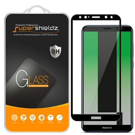 [1-Pack] Supershieldz for Huawei mate 10 lite [Full Screen Coverage] Tempered Glass Screen Protector, Anti-Scratch, Anti-Fingerprint, Bubble Free (Black Frame)