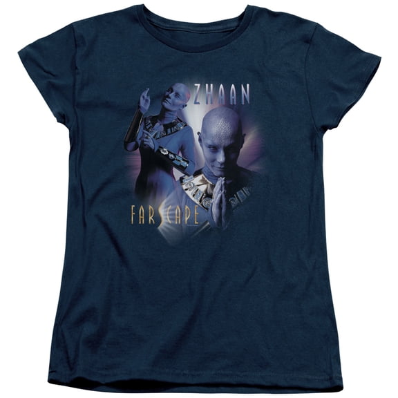 Farscape Zhaan S/S Women's T-Shirt Navy
