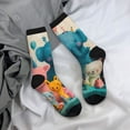 thumbnail image 5 of Fotbe Cute Animal Party Pattern Long Socks for Men & Women – Breathable & Stretchy Compression Socks, Ideal for Running, Travel, and Everyday Wear Size 5-11, 5 of 6